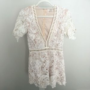 Lace Romper | White| Missguided | US4
